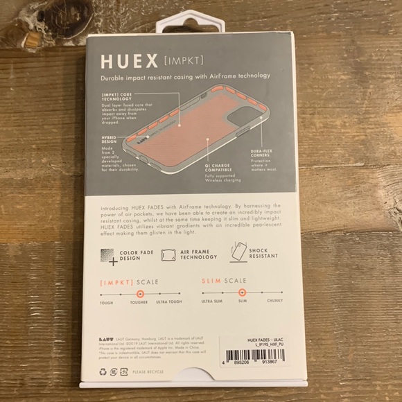 NEW LAUT Heux Fades iPhone 11 Pro Case Lilac Shock Resistant Ombré Pink Purple - Picture 3 of 7